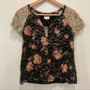 Anthropologie floral blouse